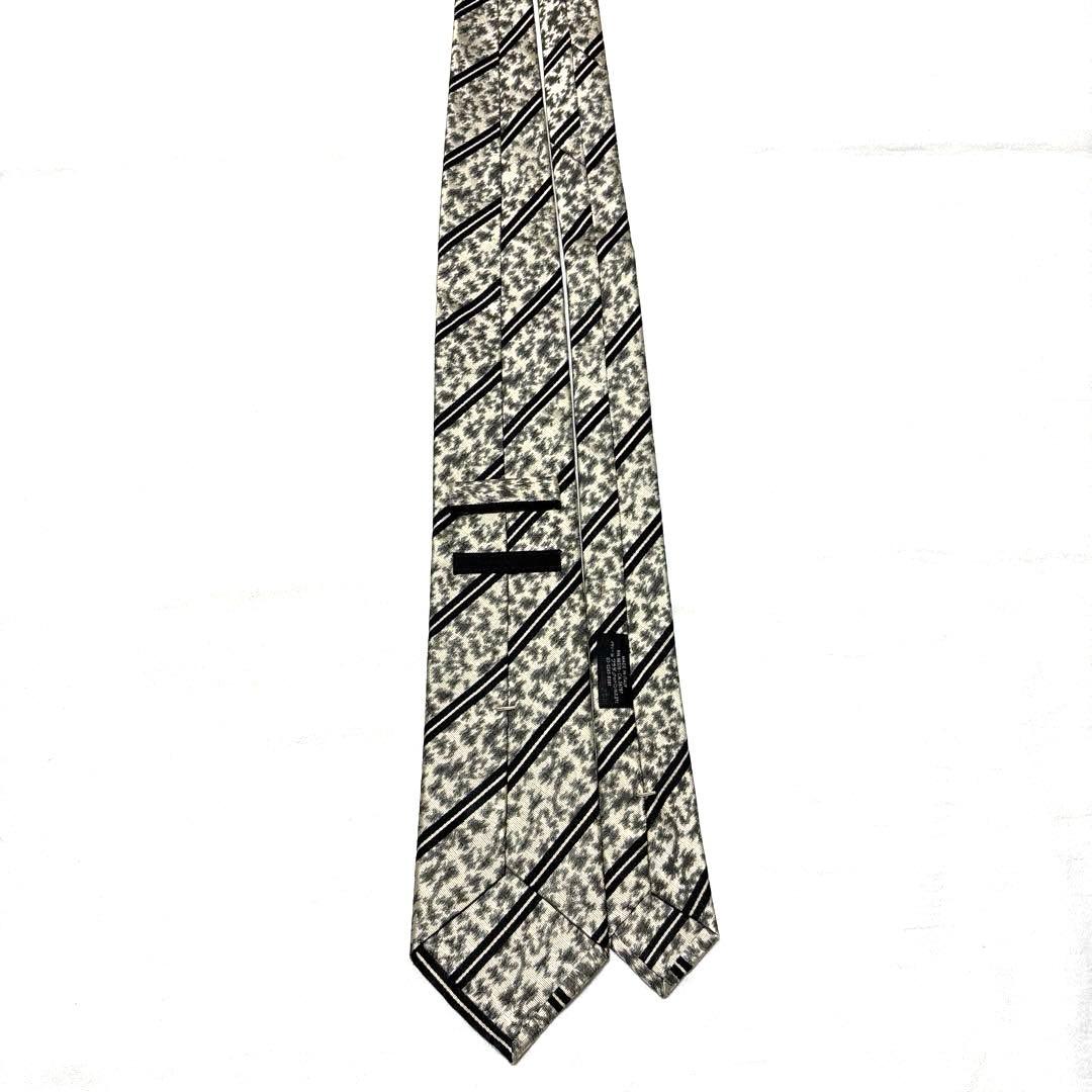 新品　PRADA プラダ　ネクタイ　豹柄　ストライプ　肉厚　箱付