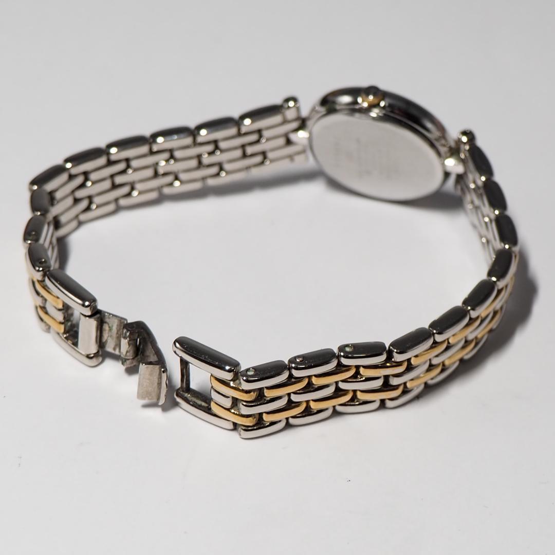 美品 セイコー SEIKO エクセリーヌ 2Pダイヤ シェル 腕時計 F649