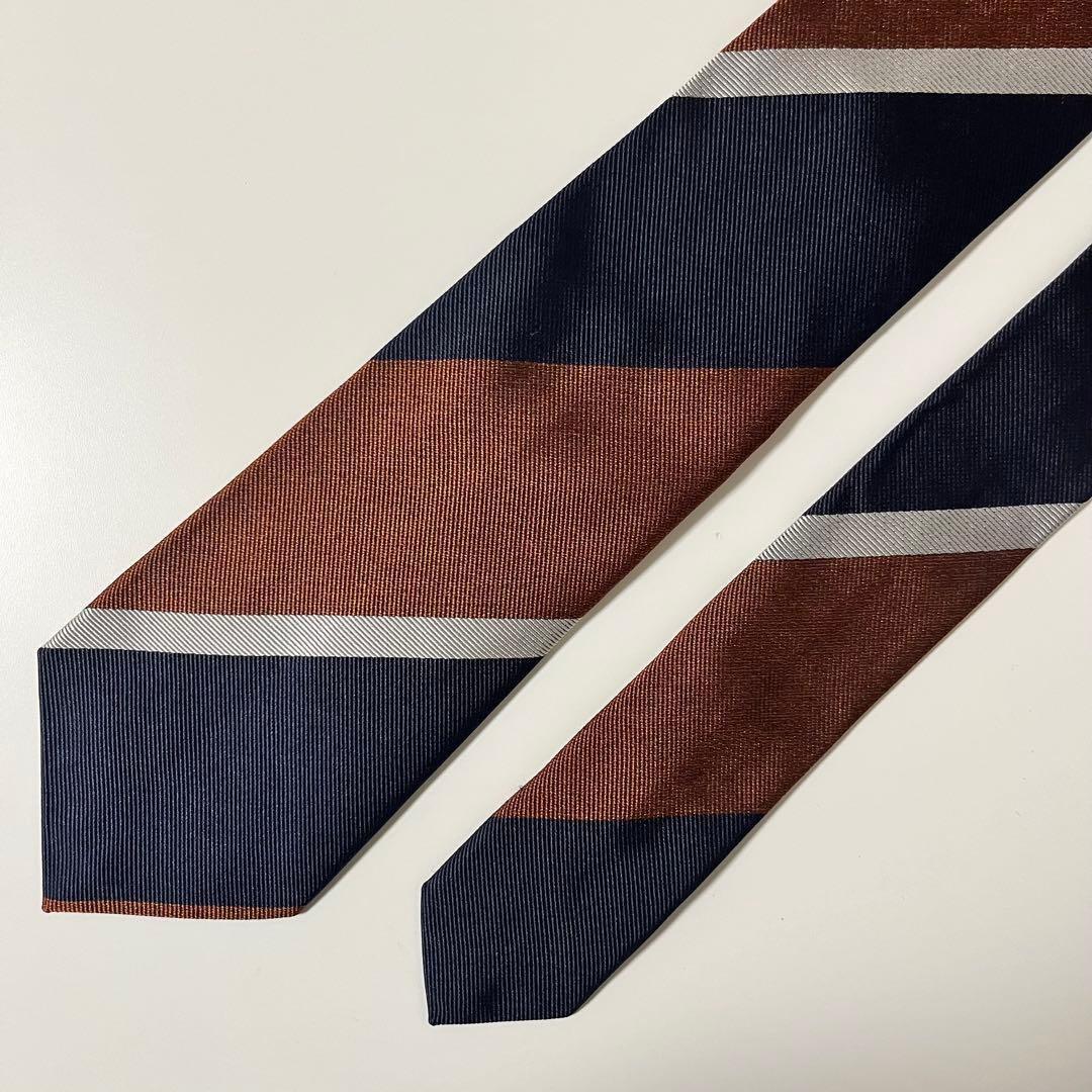 【極美品】フランコバッシ FRANCO BASSI レジメンタルネクタイ