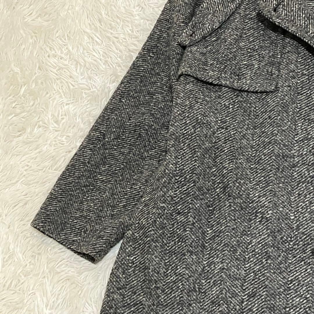 スピックアンドスパン ダブルスライバーヘリンボーンコート ３８