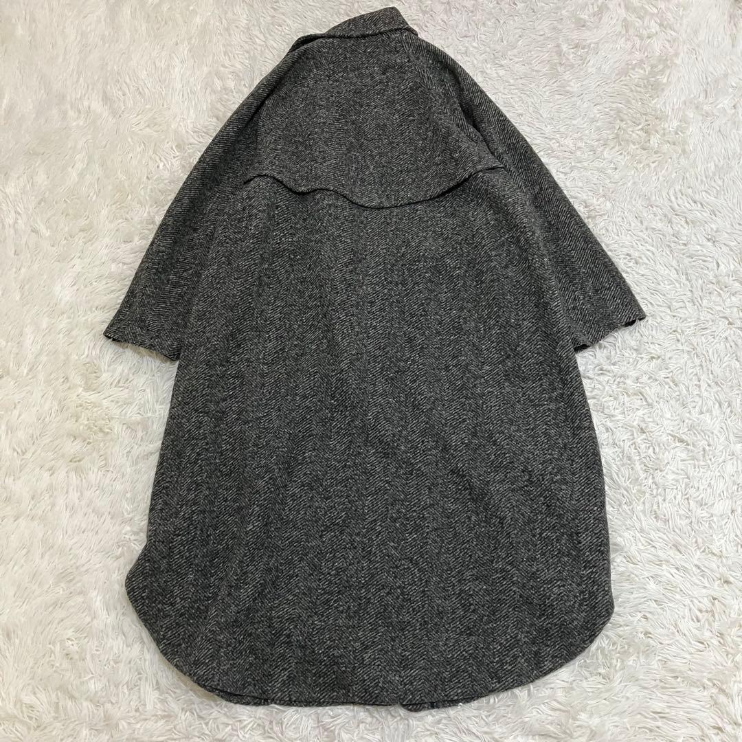 スピックアンドスパン ダブルスライバーヘリンボーンコート ３８