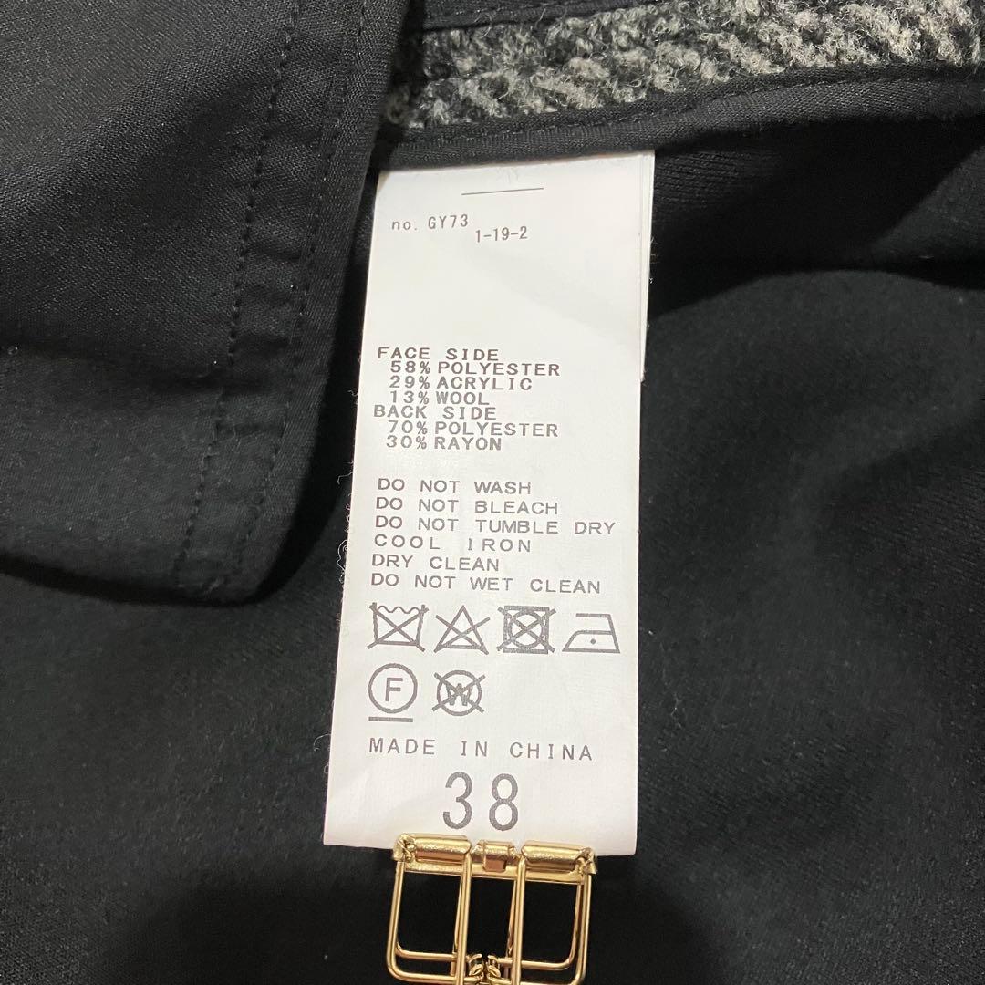 スピックアンドスパン ダブルスライバーヘリンボーンコート ３８