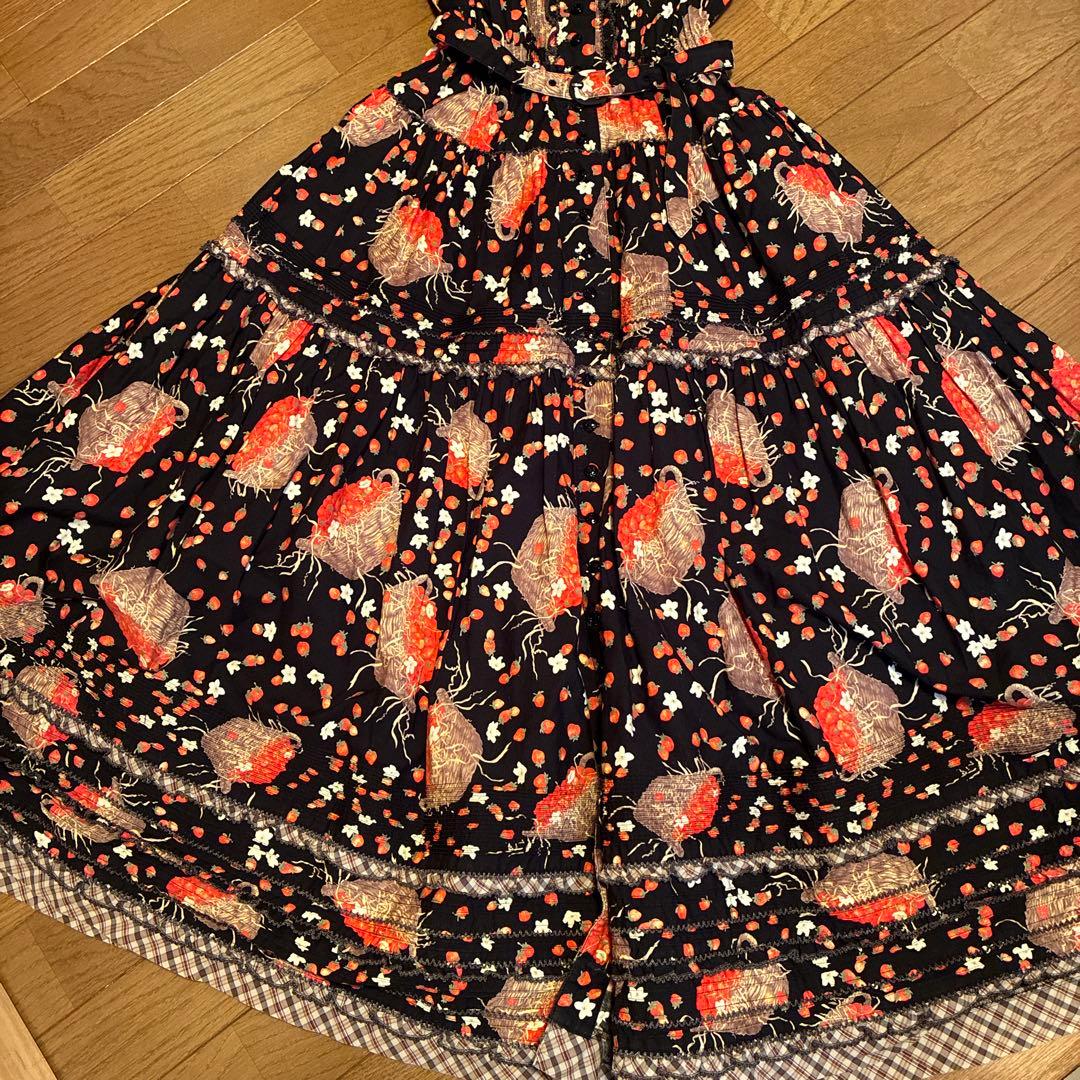 ピンクハウス　カゴいちご　ワンピース