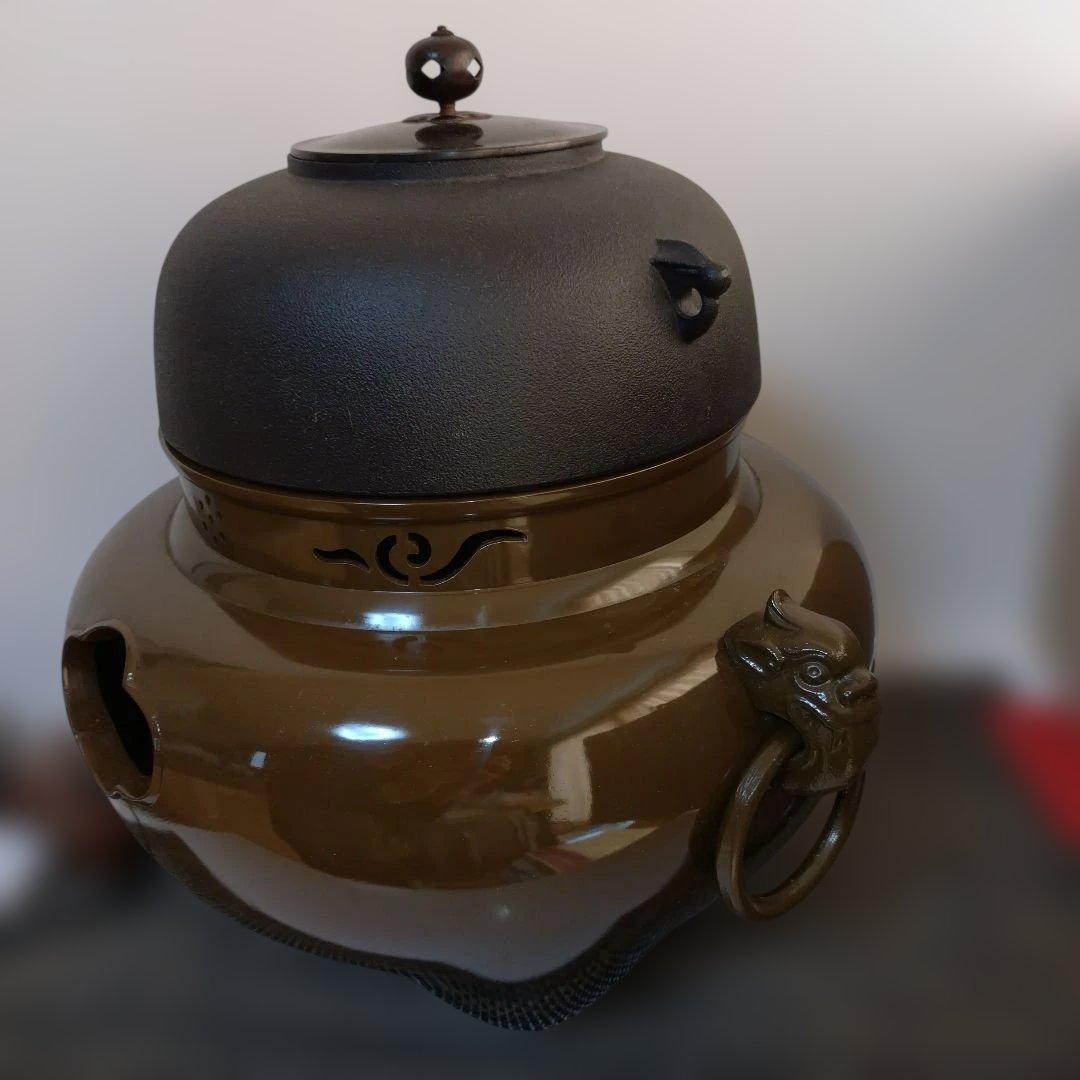 さ*！様 【風炉型電熱器】✭鬼面風炉✭野々田商店✭未使用✭敷板なし