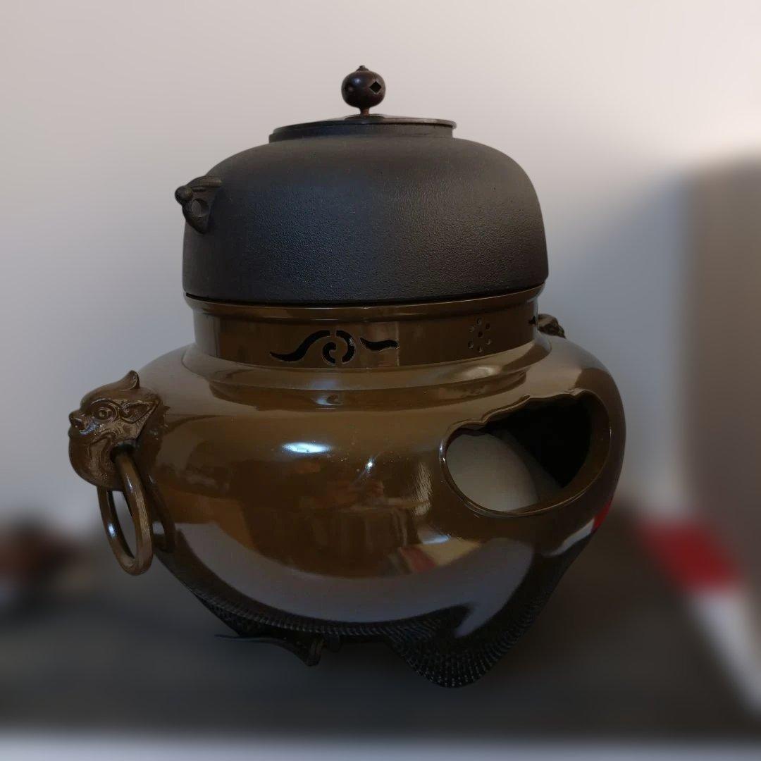 さ*！様 【風炉型電熱器】✭鬼面風炉✭野々田商店✭未使用✭敷板なし