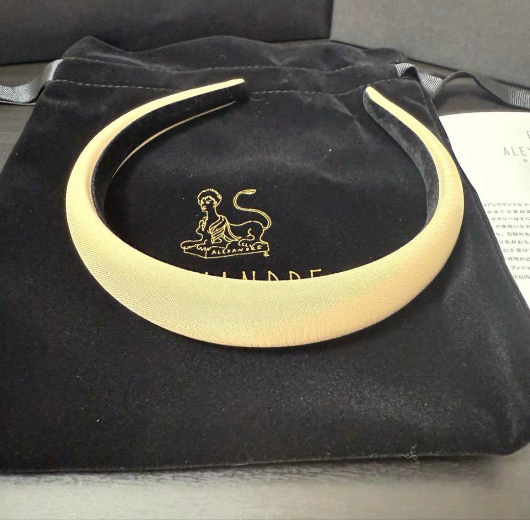 ALEXANDRE DE PARIS ヘアバンド ベージュ