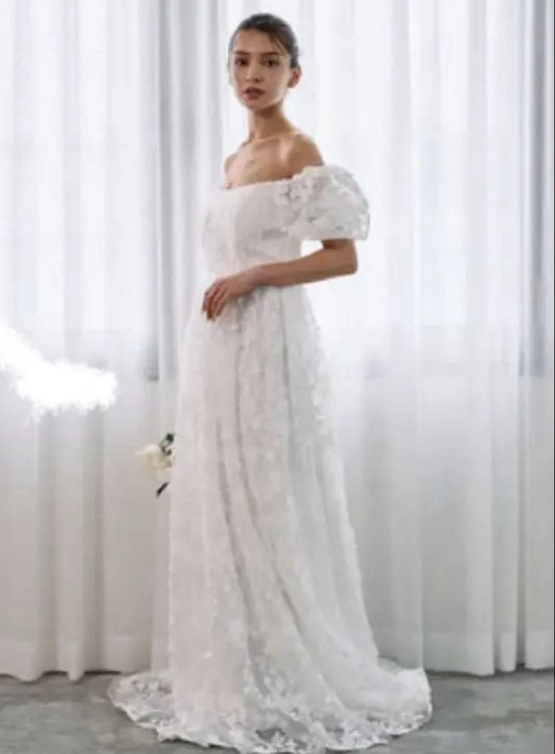 ドレスプロダクション【W295】2way 総レースパフスリーブドレス