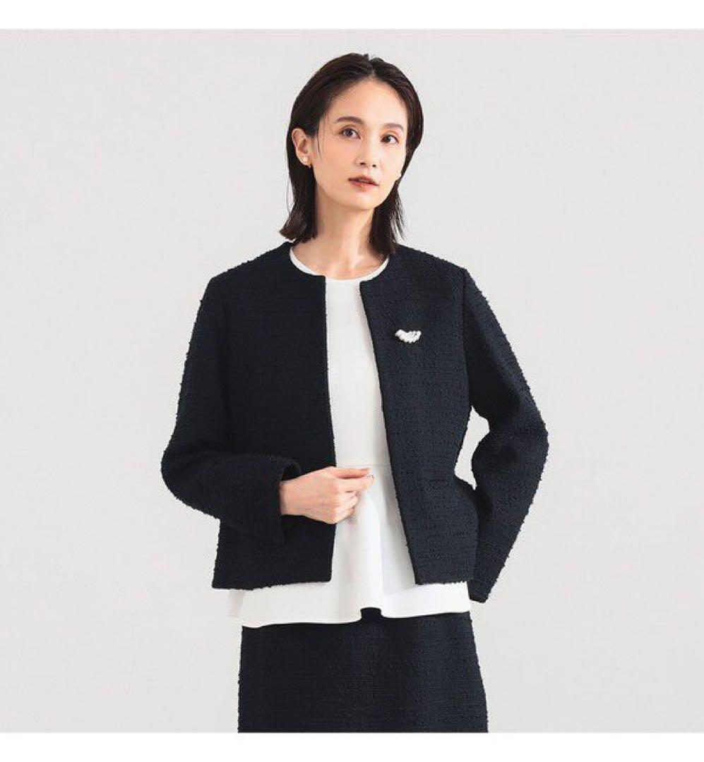 極美品✨デミルクスビームス ツイード ノーカラー ジャケット 40 L