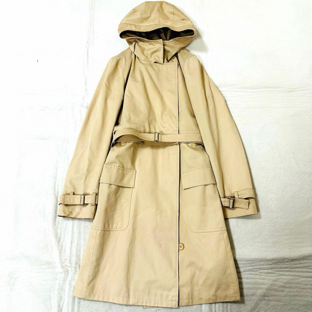 ‘S MaxMara ベージュ キルトライナー トレンチコート フード3way