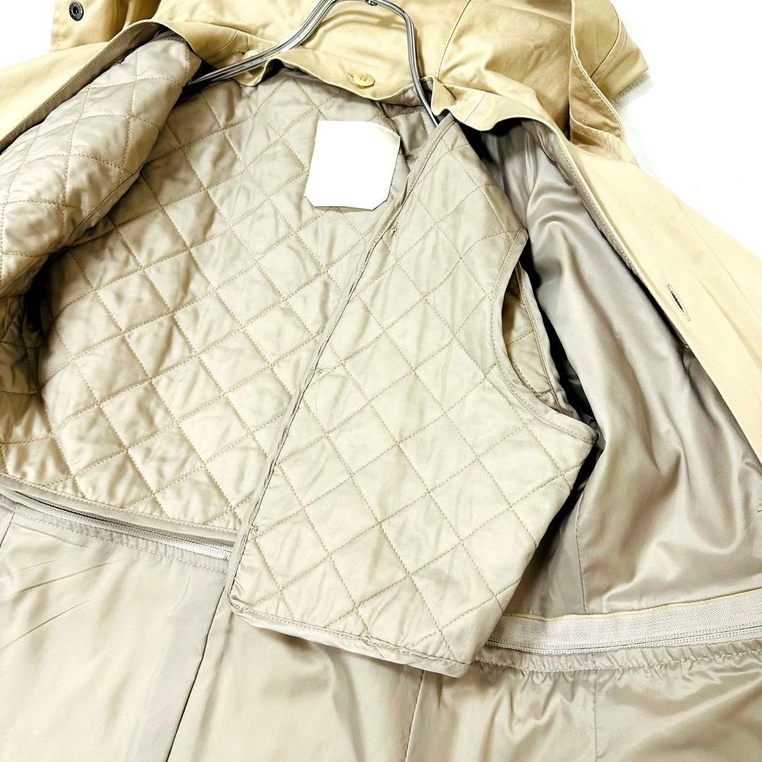 ‘S MaxMara ベージュ キルトライナー トレンチコート フード3way