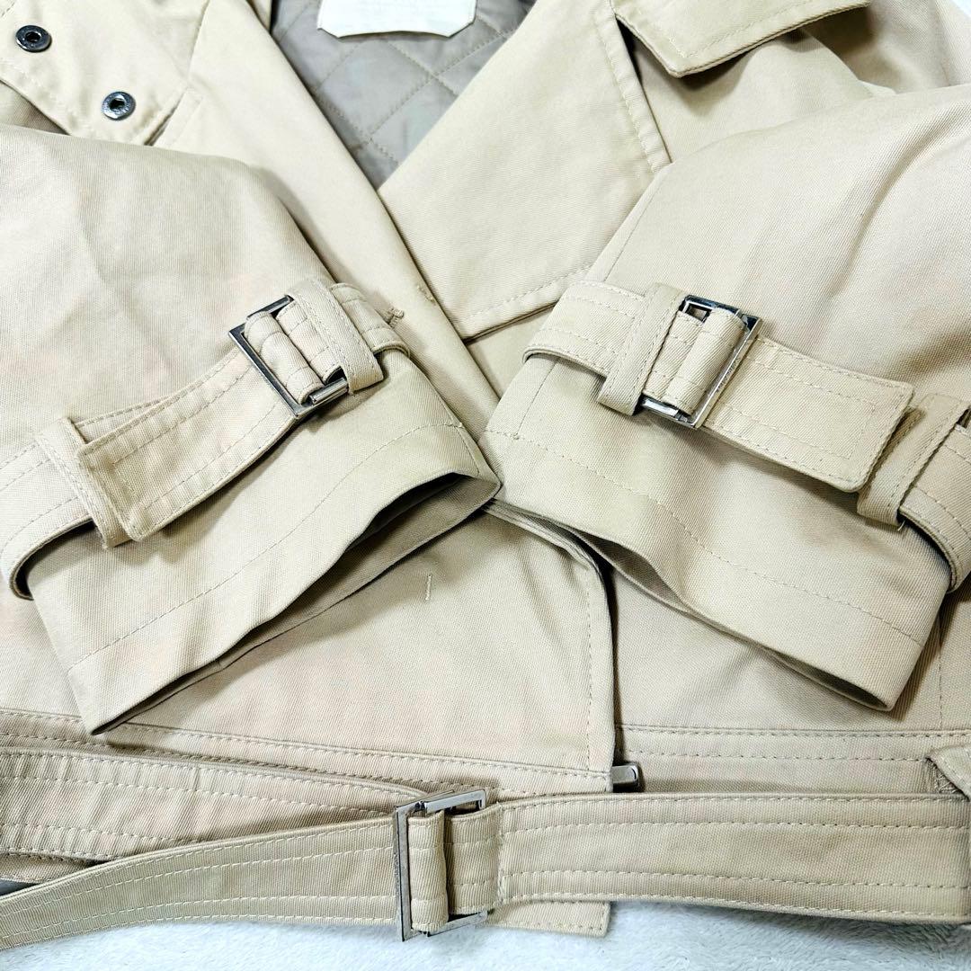 ‘S MaxMara ベージュ キルトライナー トレンチコート フード3way