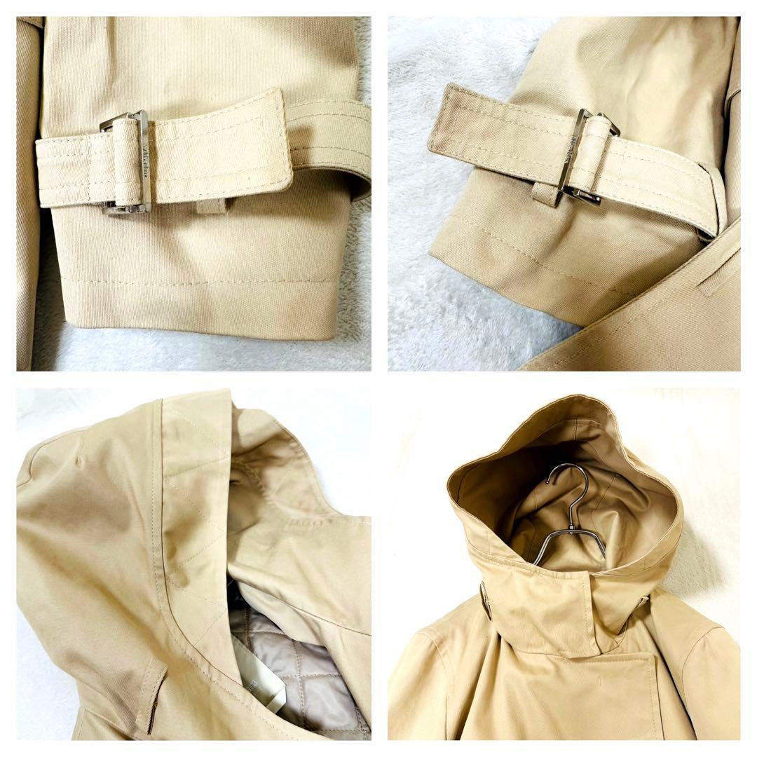 ‘S MaxMara ベージュ キルトライナー トレンチコート フード3way