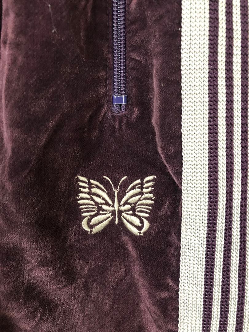 ニードルス　ベロア ライン トラックパンツ ワインレッド系