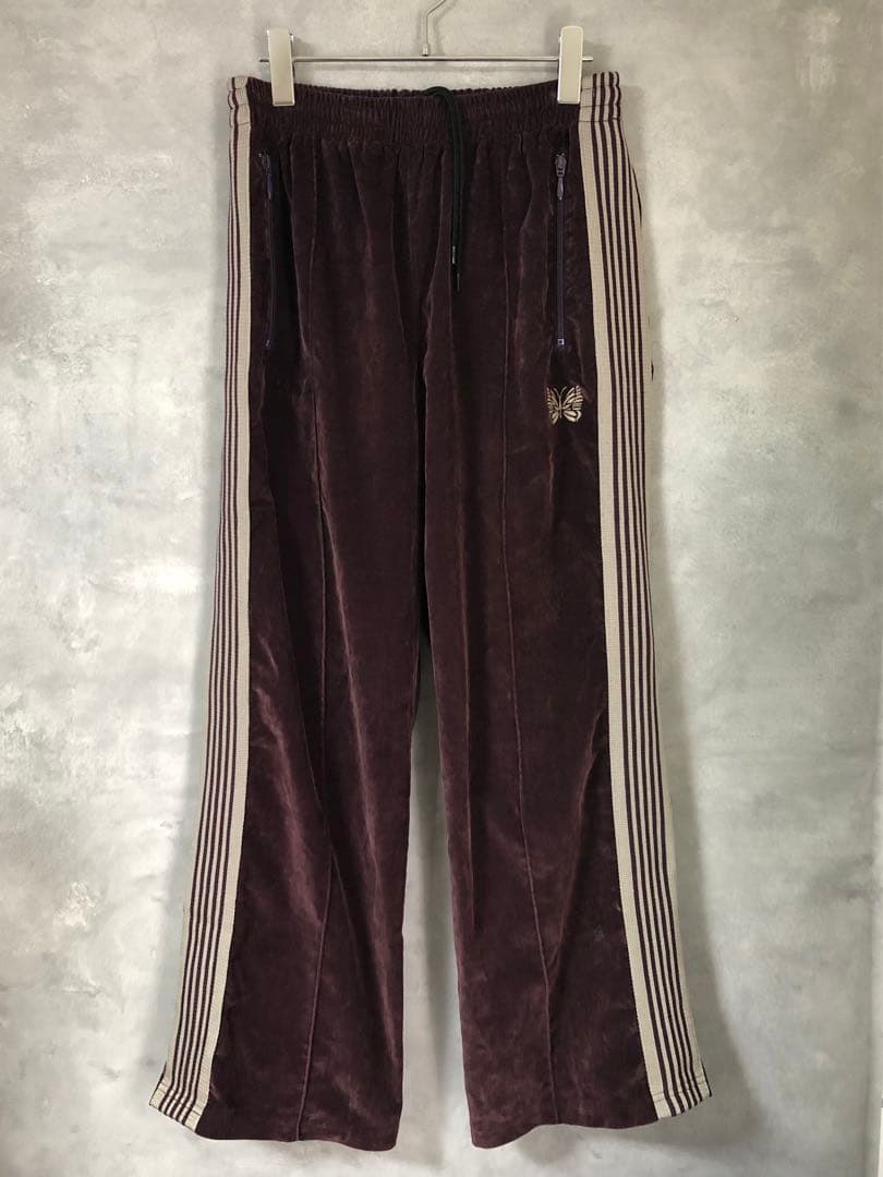 ニードルス　ベロア ライン トラックパンツ ワインレッド系