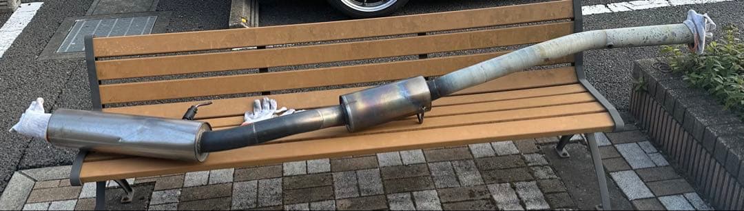 手渡し限定 s2000 ジェイズ 70RS フルチタンマフラー 触媒レス 難あり