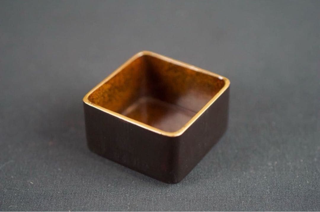 時代漆器 桐蒔絵 内梨地 貝入小箱 共箱 螺鈿細工 古美術 茶道具