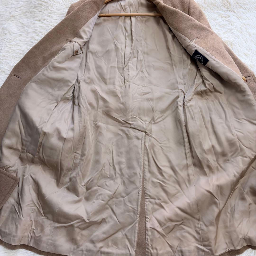 SHINANOYA チェスターコート ポロコート ダブル キャメル50% ロング