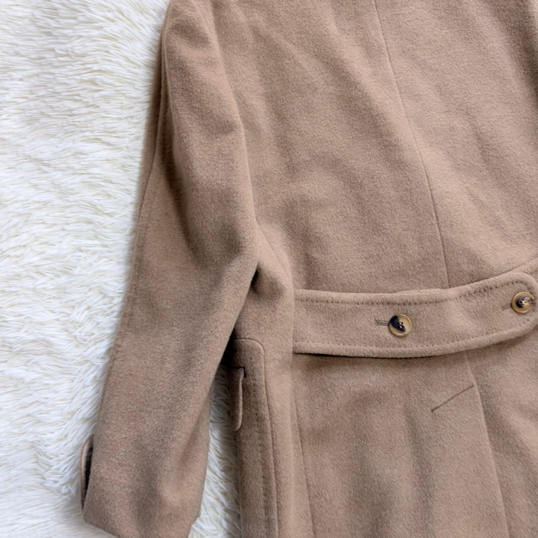 SHINANOYA チェスターコート ポロコート ダブル キャメル50% ロング