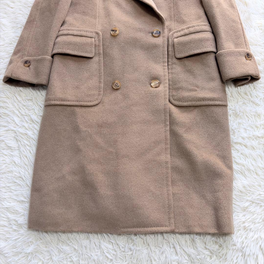 SHINANOYA チェスターコート ポロコート ダブル キャメル50% ロング