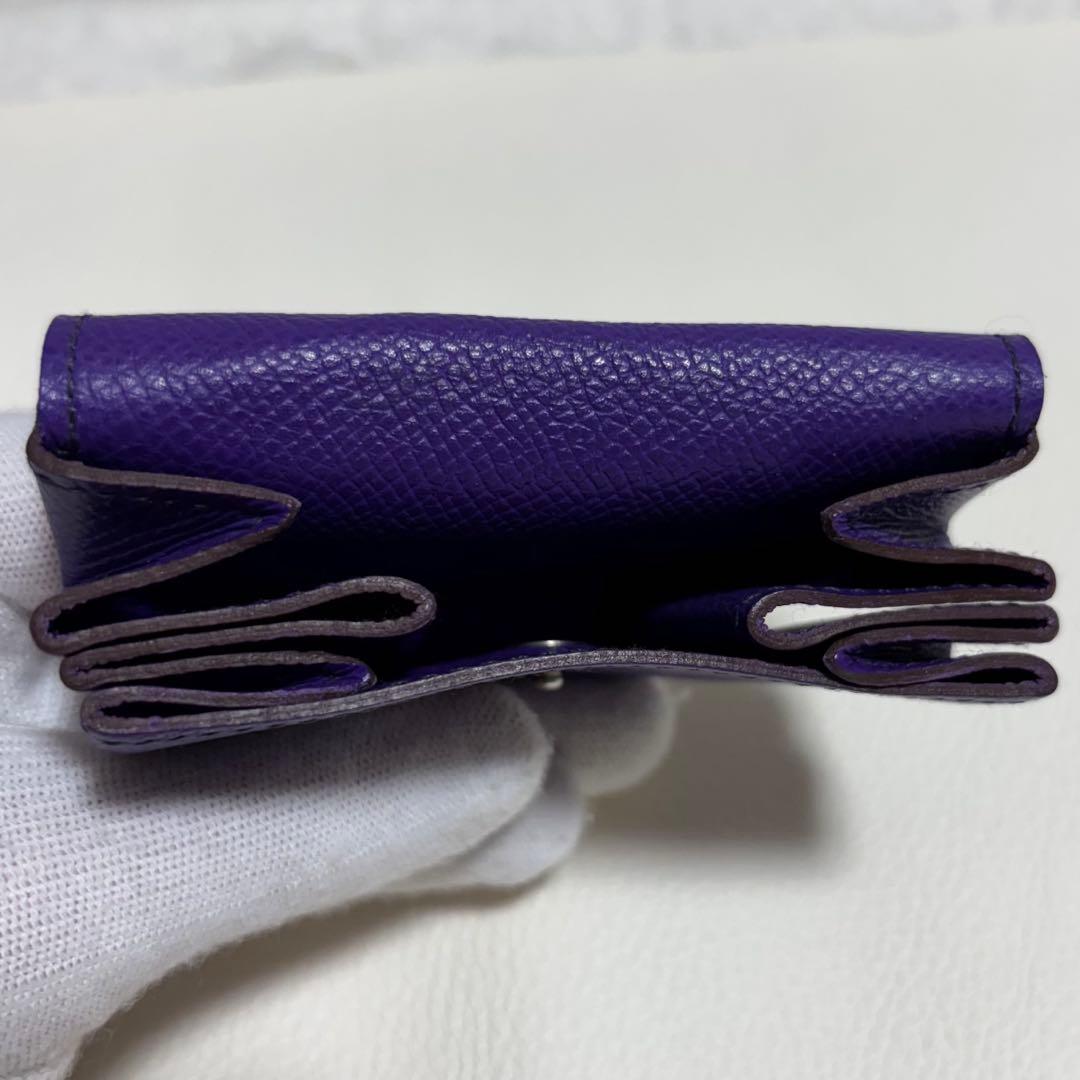 【美品】HERMES エルメス ケース パープル 小銭入れ ⬜︎P刻印