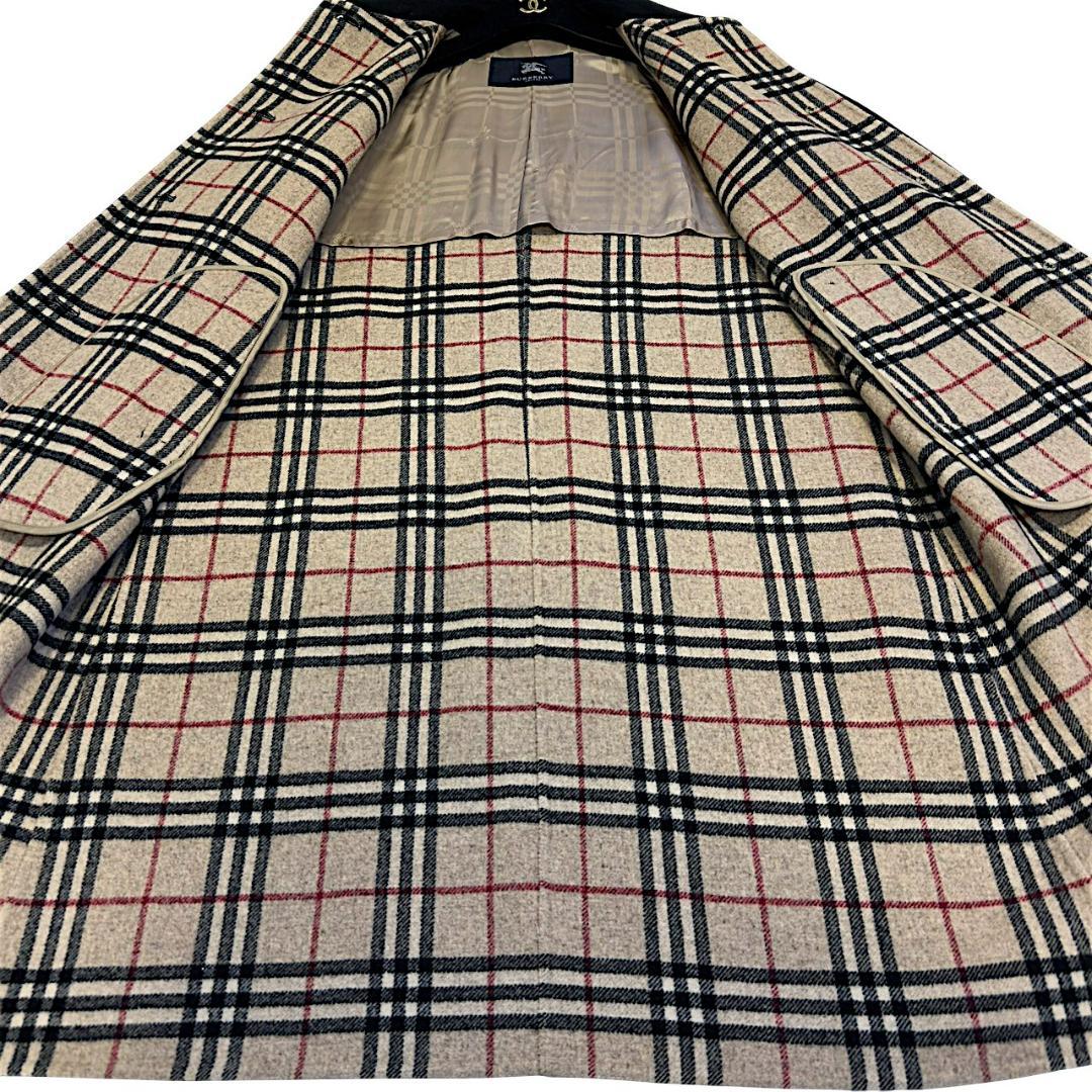 【美品/カシミヤ】 BURBERRY LONDON ノバチェック ウールコート