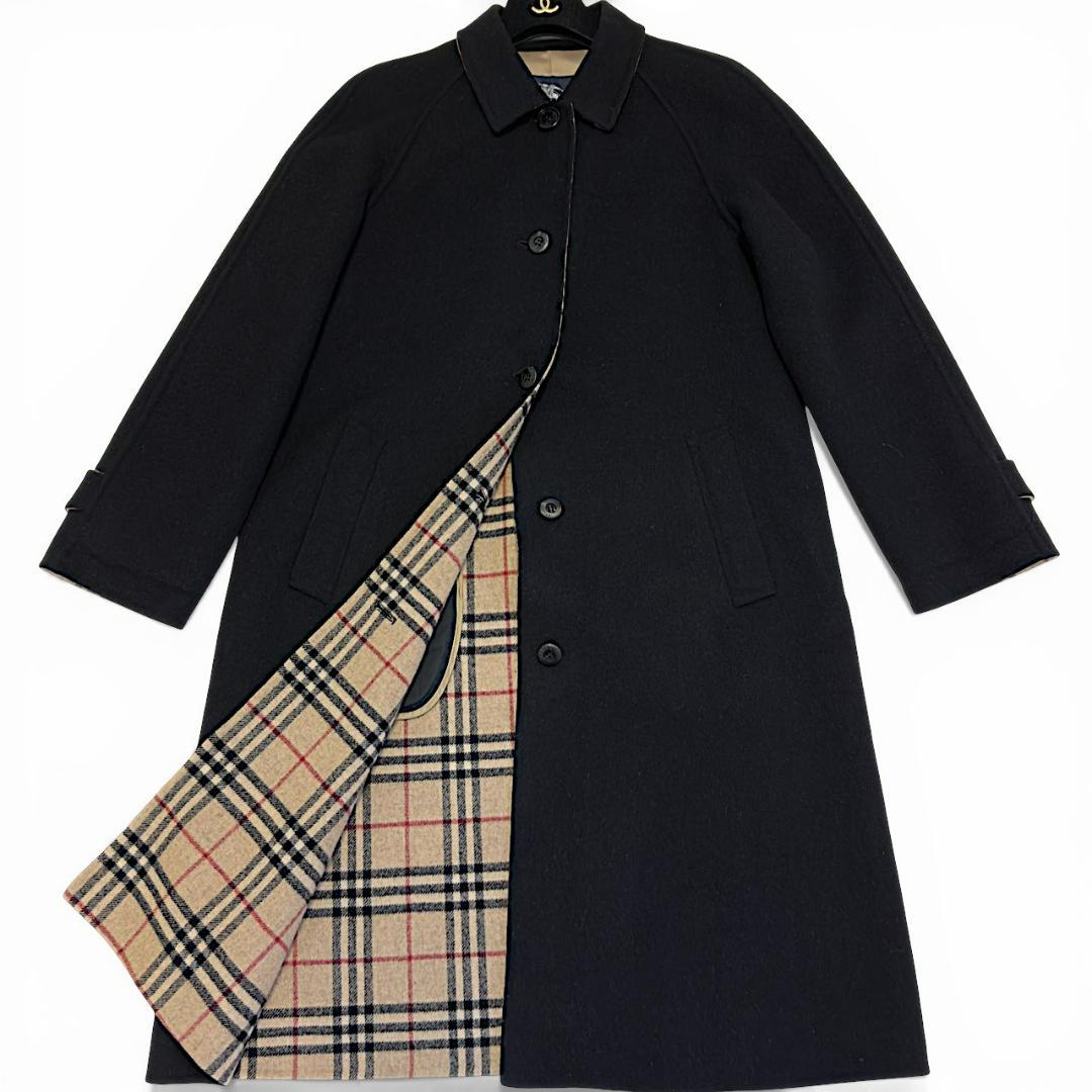 【美品/カシミヤ】 BURBERRY LONDON ノバチェック ウールコート