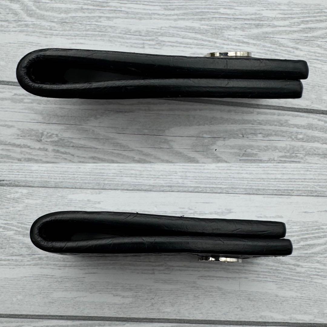 【極美品】GUCCI　マネークリップ　ドリアン　シマ　レザー　ブラック