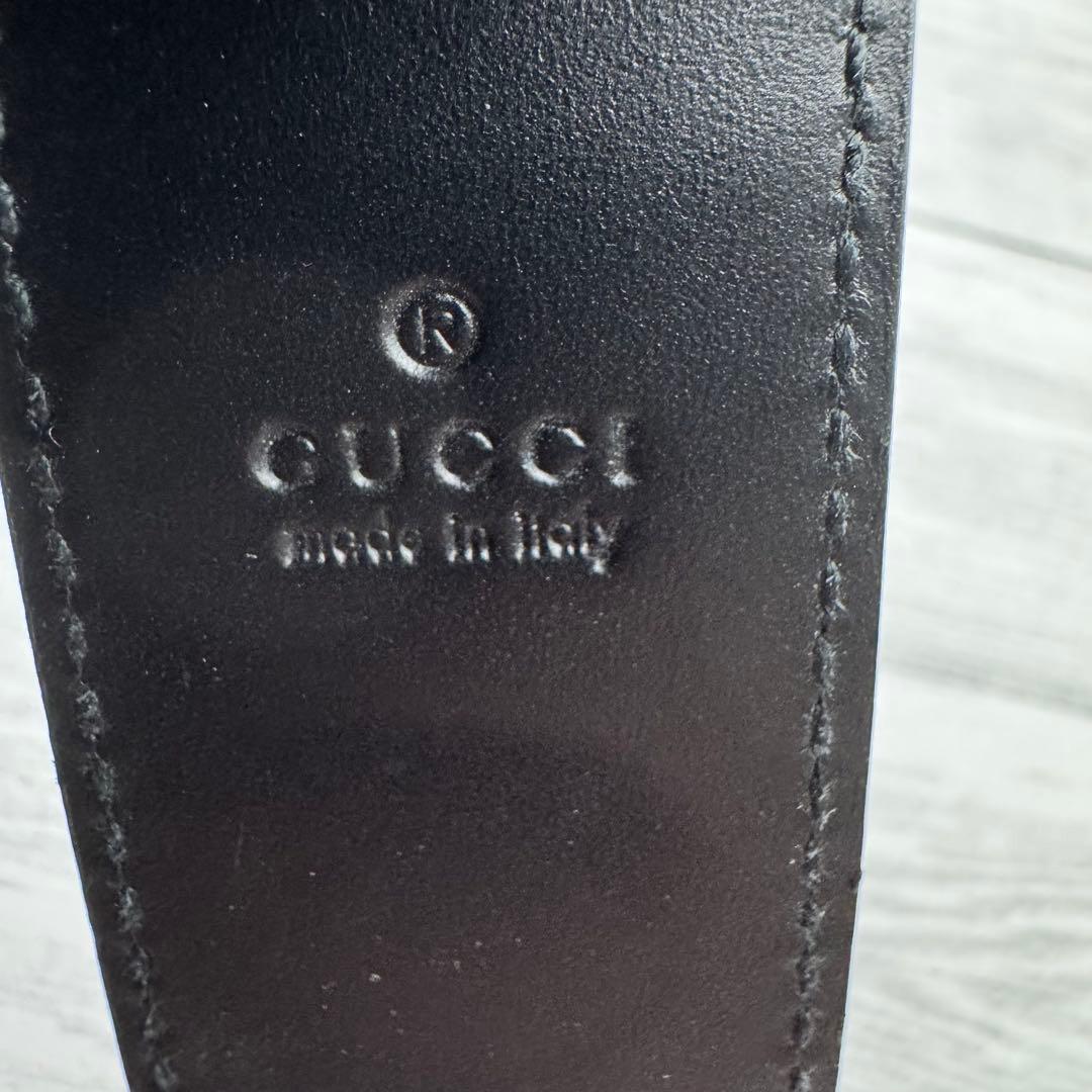 【極美品】GUCCI　マネークリップ　ドリアン　シマ　レザー　ブラック