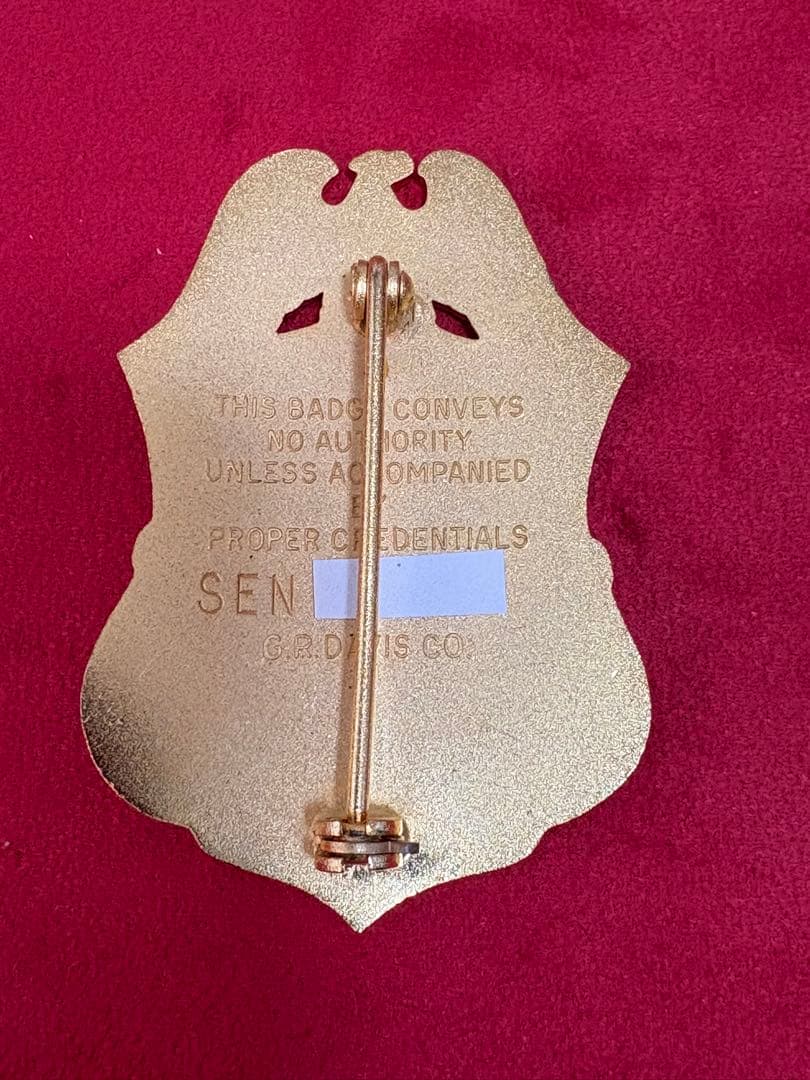 US イミグレーション シニアイグザミナー バッジ　ポリスバッジ