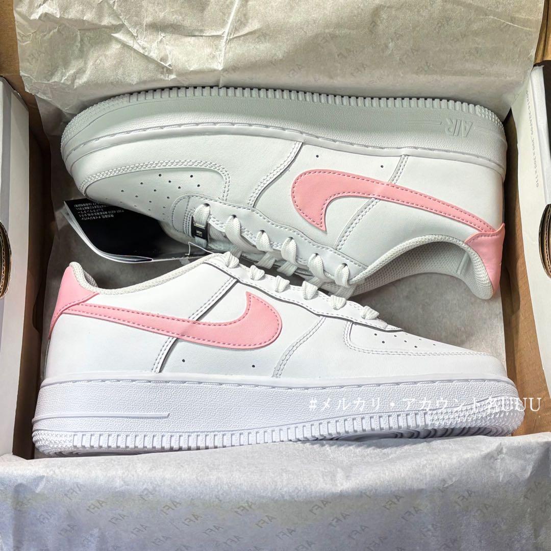 【新品24cm】NIKE｜エアフォース１GS｜ホワイト/ソフトピンク