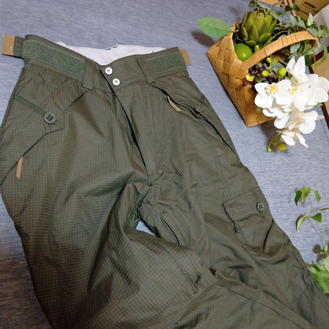 スノーボードウェア 上下セット カーキ ホワイト スキーウェア