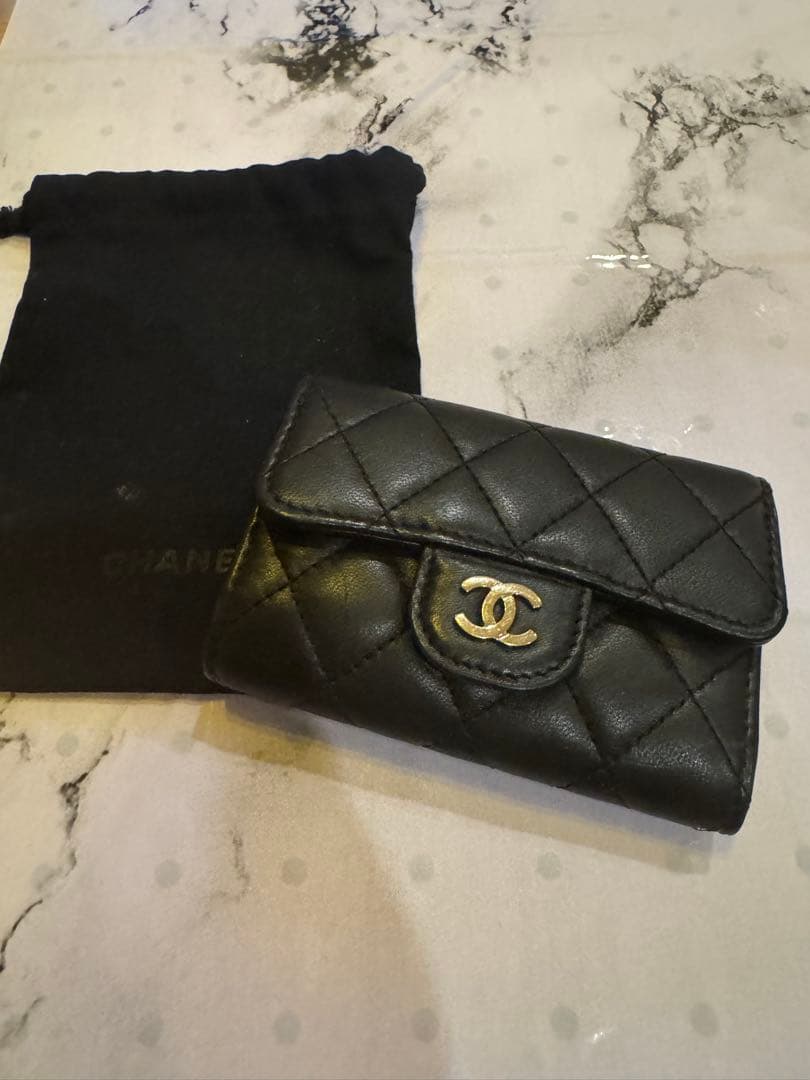 CHANEL ブラック キーケース 保存袋付き