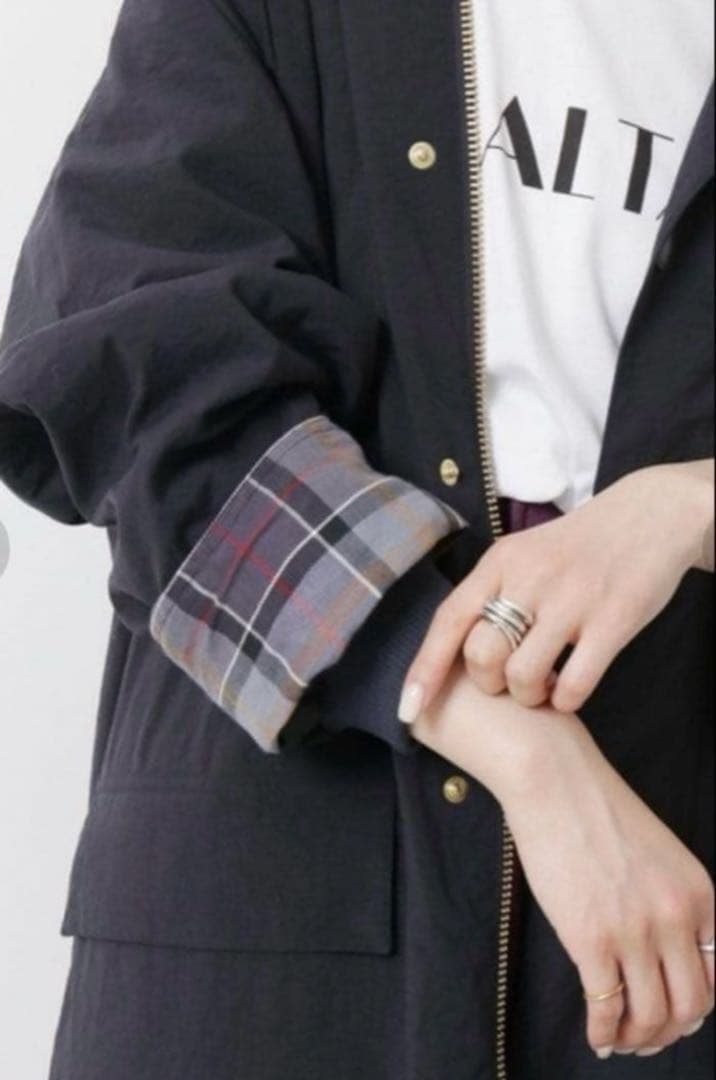 新品未使用Barbour スピック&スパン別注BURGHLEY フード付2way