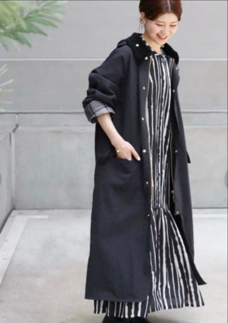 新品未使用Barbour スピック&スパン別注BURGHLEY フード付2way