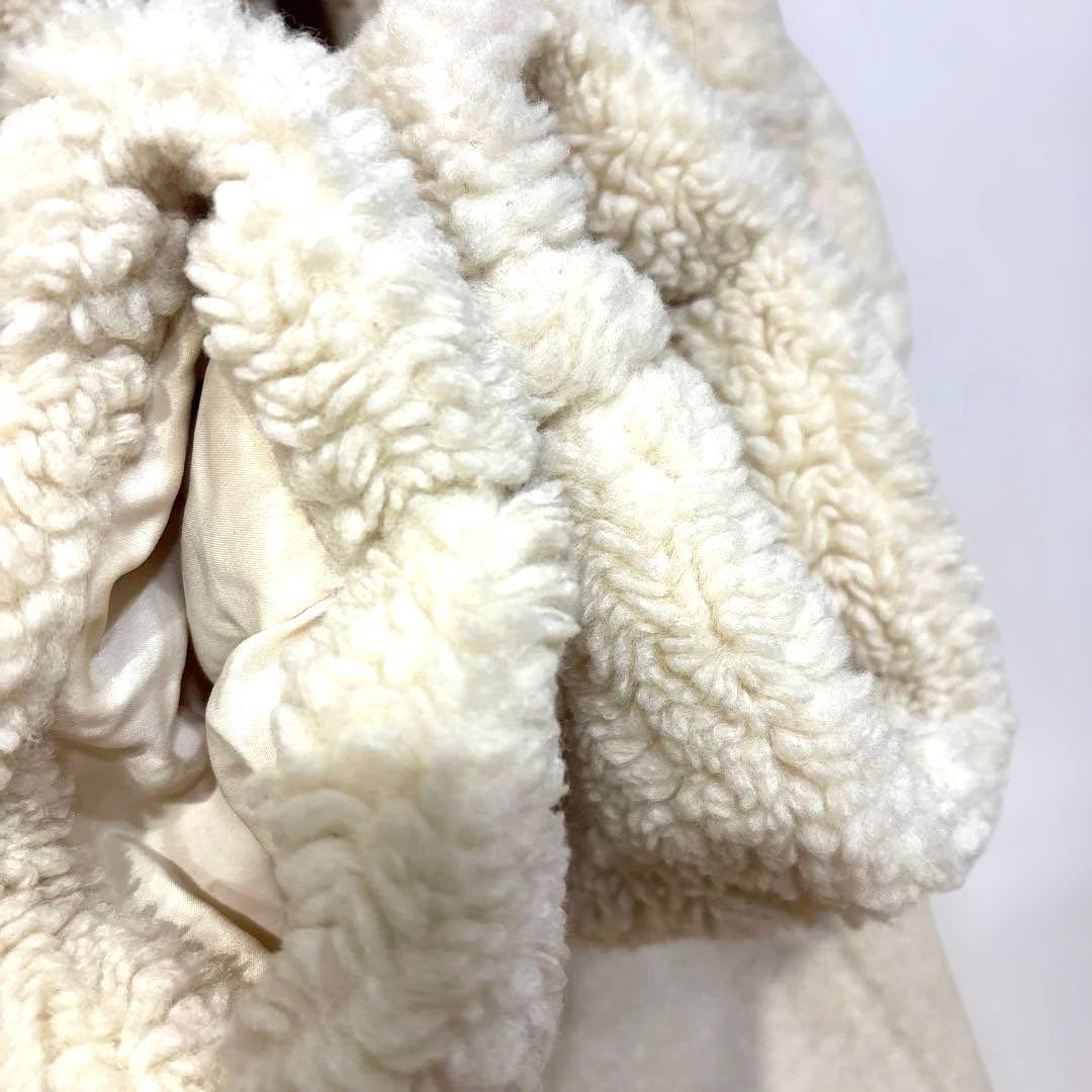 【即購入OK・人気完売品】ZARA ロング丈ボアコート アイボリー XSサイズ