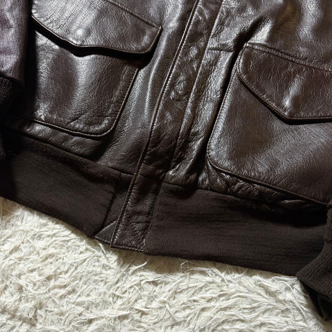 美品■COOPER フライトジャケット　A-2 山羊革　ゴートスキン　42