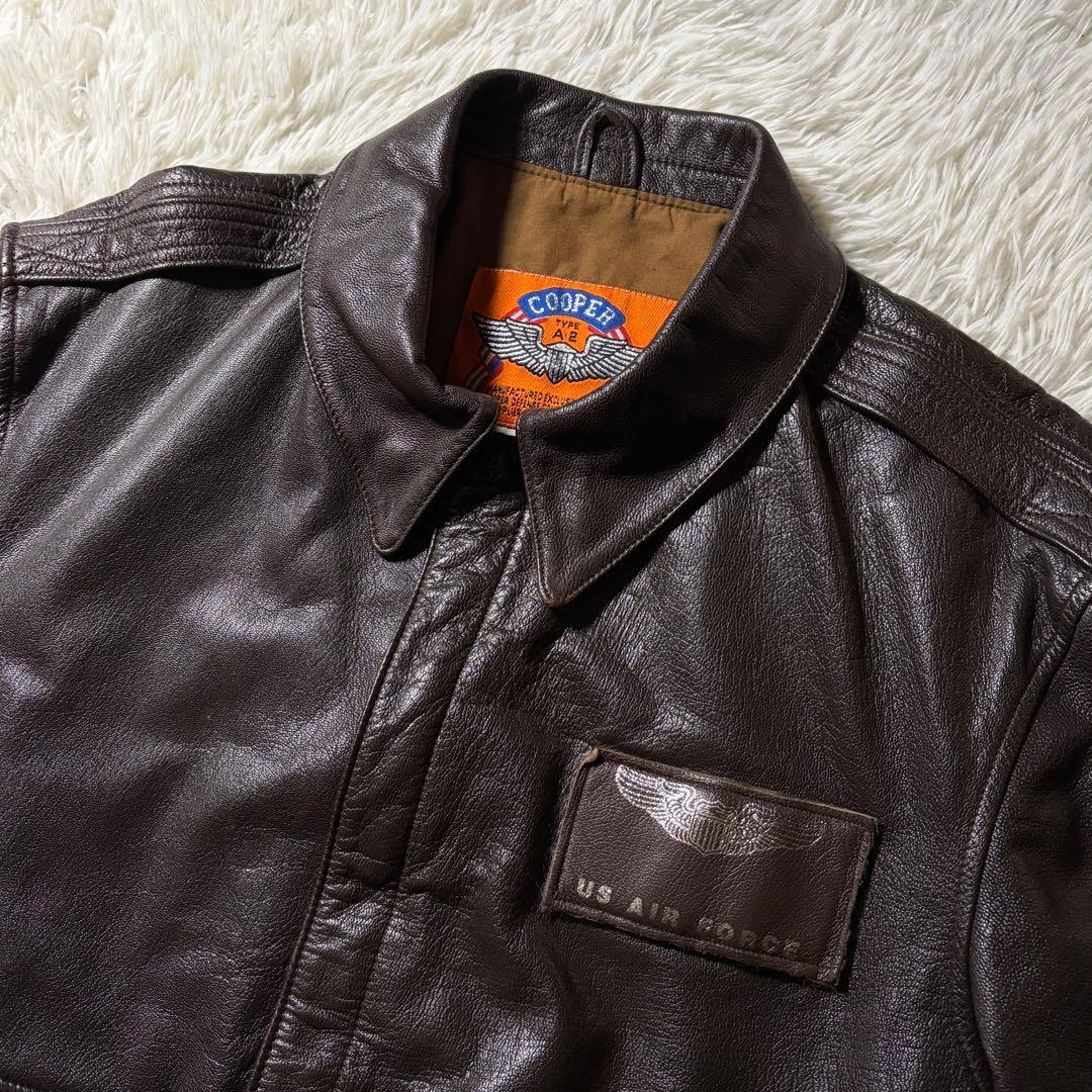 美品■COOPER フライトジャケット　A-2 山羊革　ゴートスキン　42