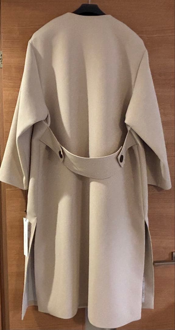 ADORE アドーアコート　ノーカラー／クリームベージュ　サイズ36