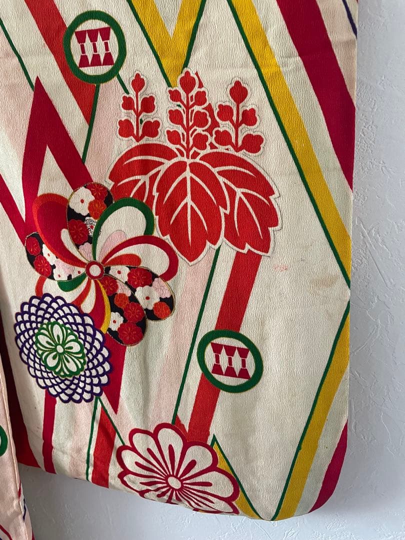 七五三　7歳　アンティークお着物セット　アンティークぽっくり下駄