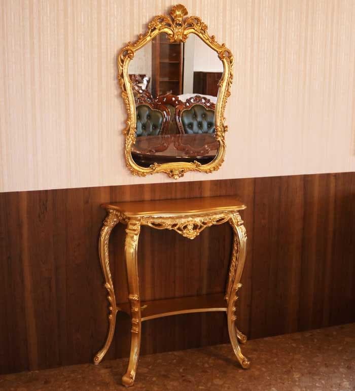 しー イタリア製 ミラー ゴールド 金 壁掛け DIBIASE