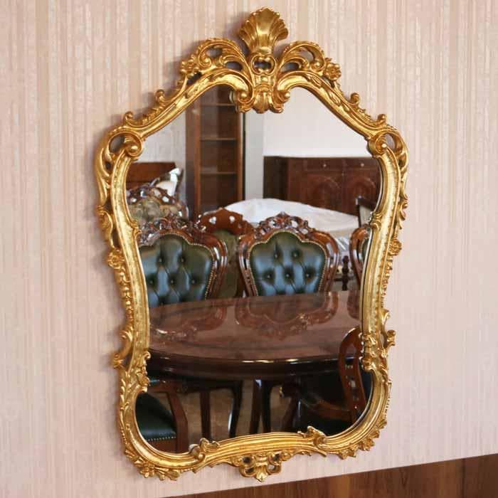 しー イタリア製 ミラー ゴールド 金 壁掛け DIBIASE