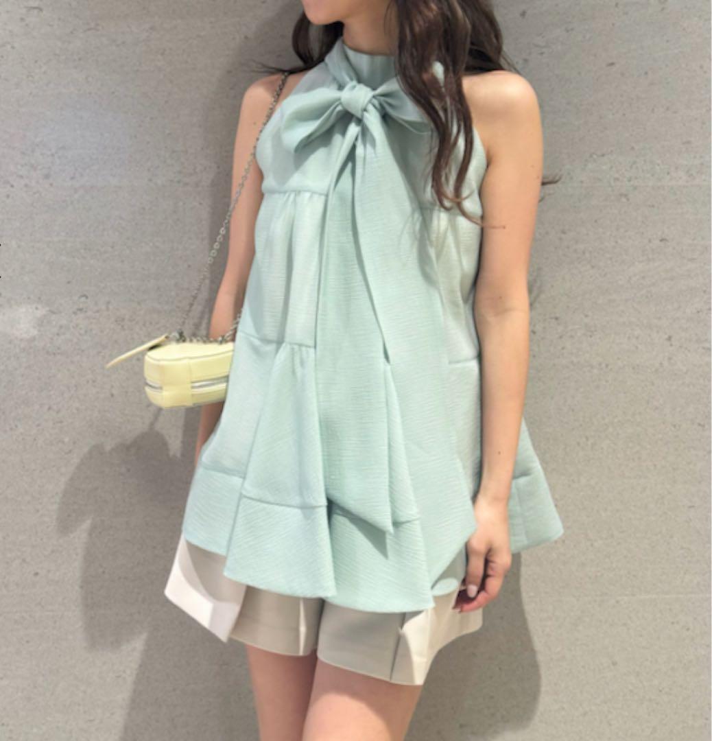 lily brown アメスリティアードブラウス　ミント