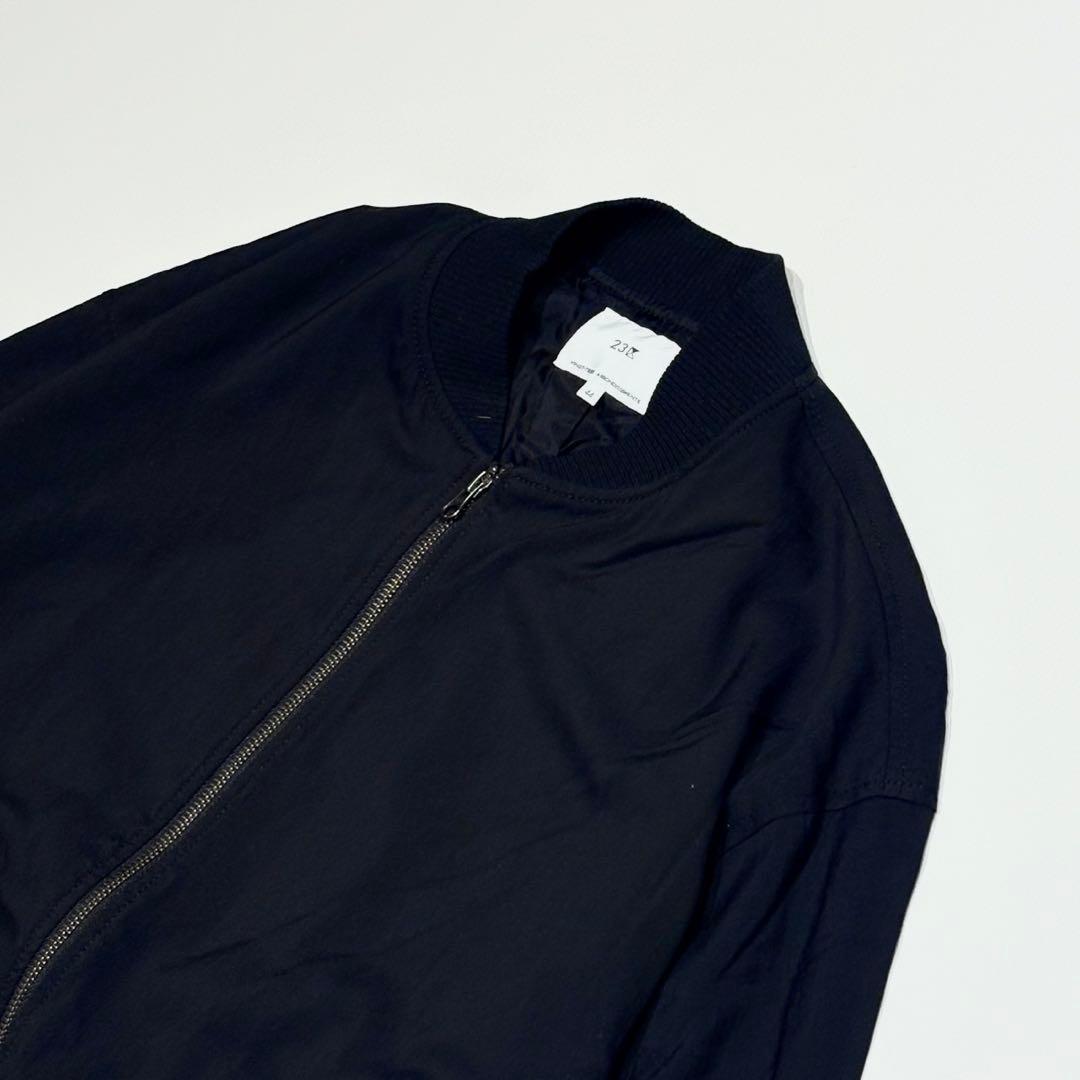 【極美品】大きいサイズ 23区 キュプラナイロンストレッチ MA-1 ブルゾン