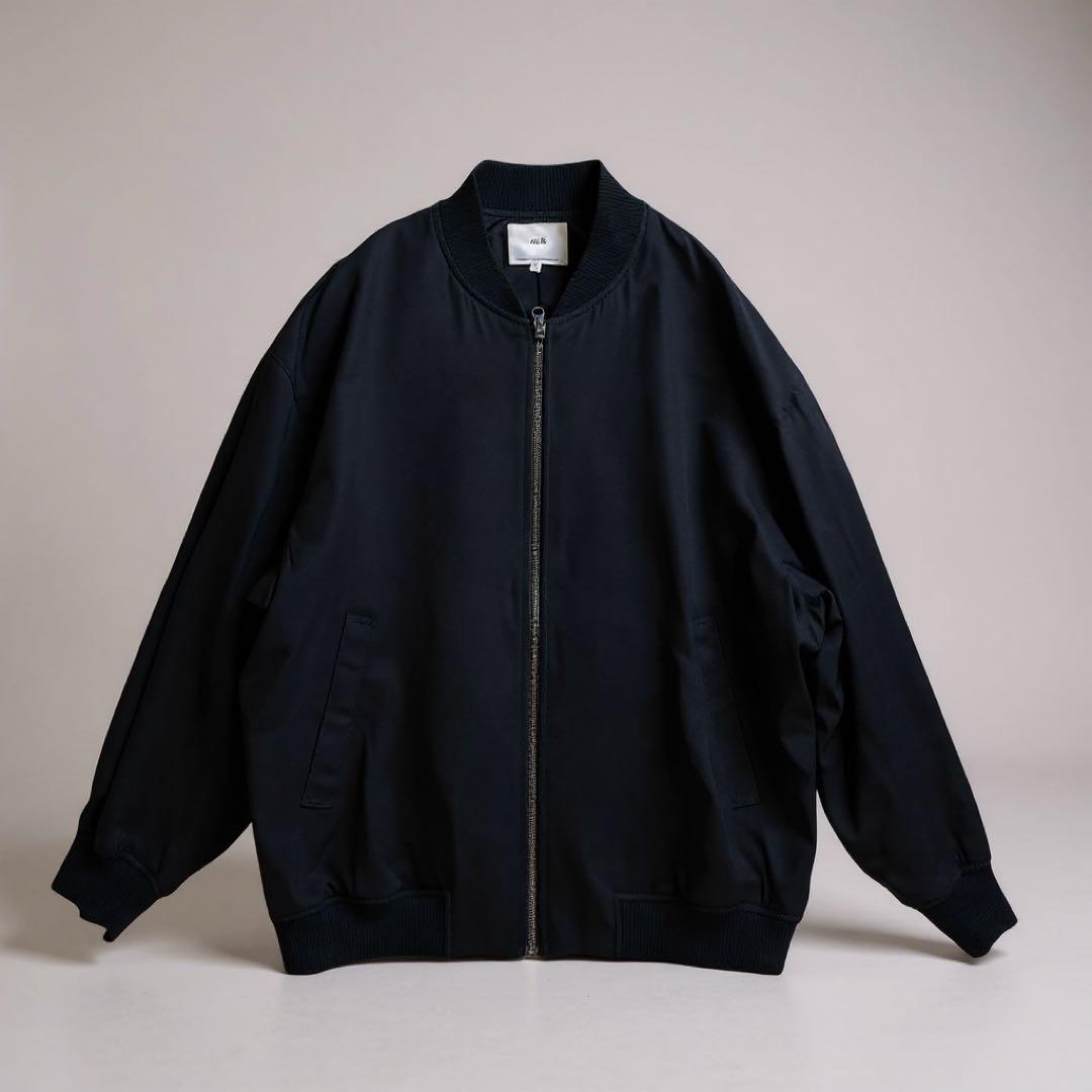 【極美品】大きいサイズ 23区 キュプラナイロンストレッチ MA-1 ブルゾン