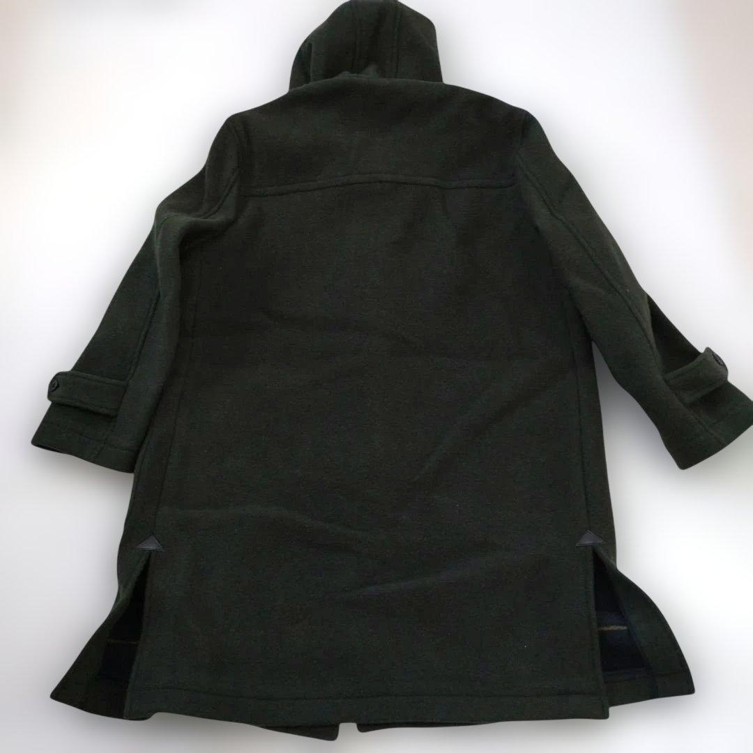 van ダークグリーン ダッフルコート フード付き
