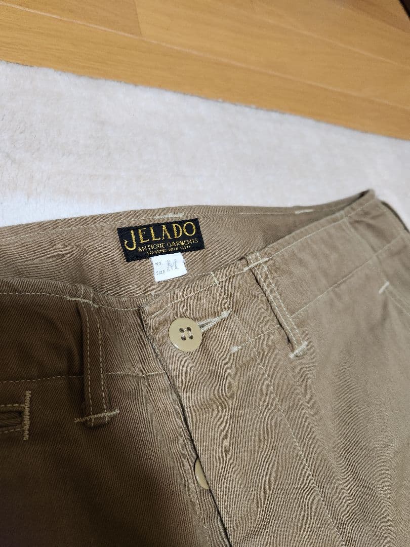 JELADO PWロゴ入りベージュチノパン Mサイズ