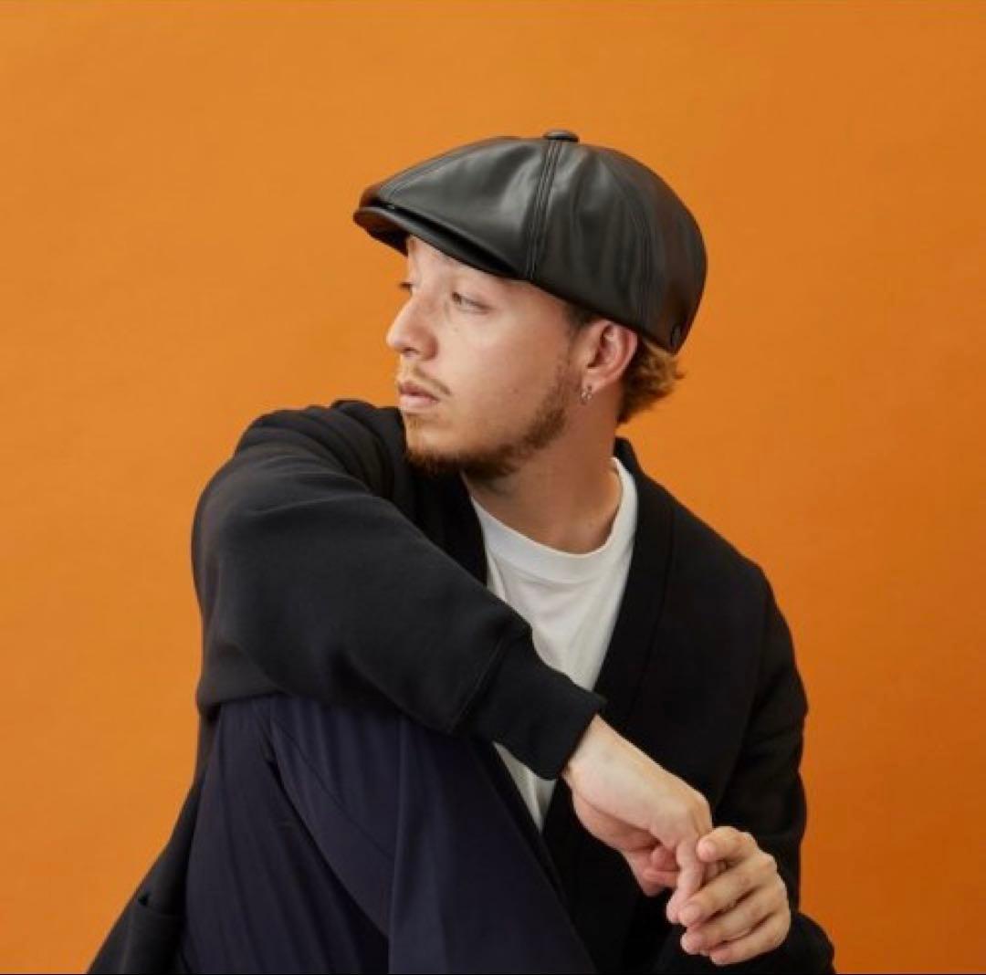 CALEE 牛革 レザーキャスケット M