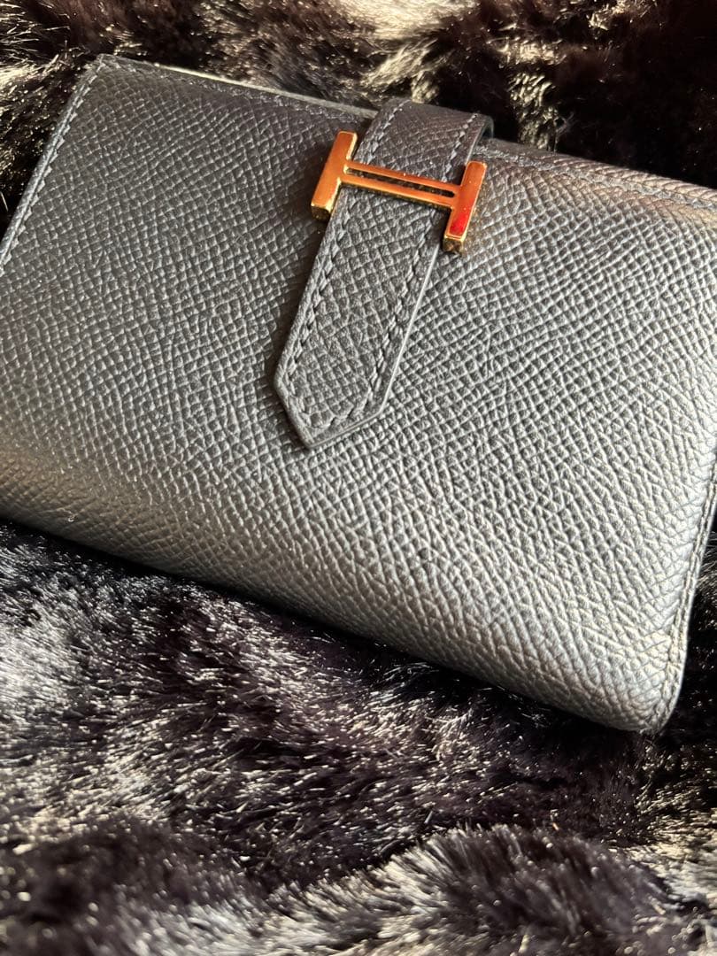 フルオーダー　H金具三つ折り財布　コンビネ　べアン