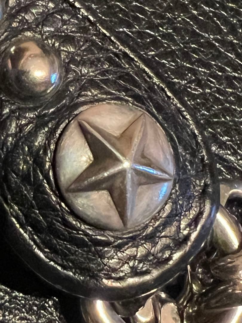 CALEE レザーキーホルダーカスタムウォレットチェーン シルバー925