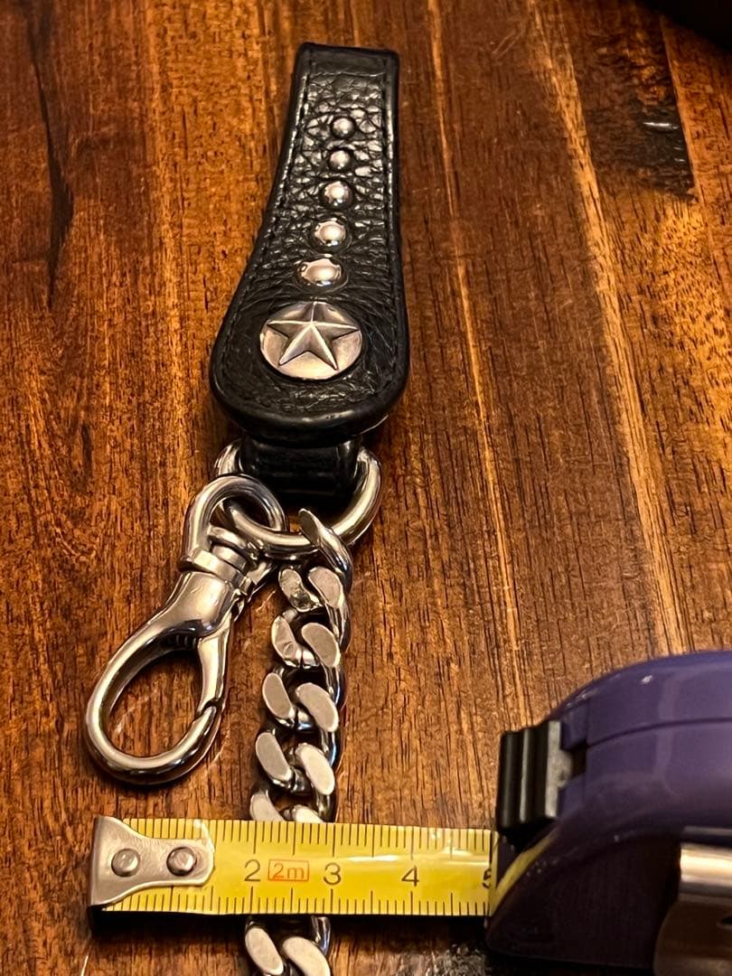 CALEE レザーキーホルダーカスタムウォレットチェーン シルバー925